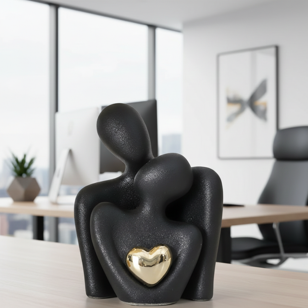 Abstract Couple Sculpture Figurine In Modern Minimalist Style | Temsk