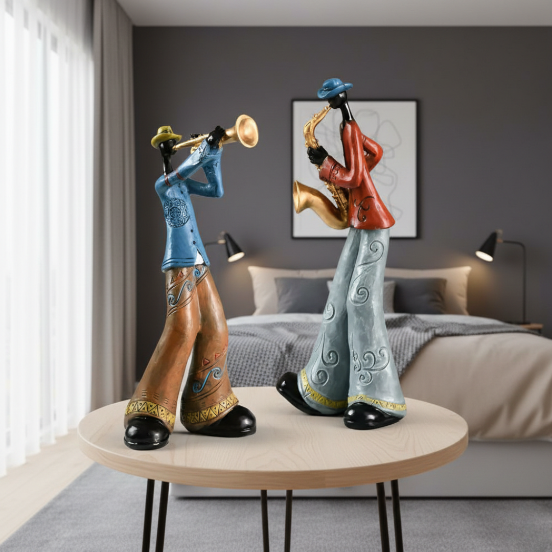 Elegant Abstract Jazz Music Resin Sculpture Figurine | Temsk
