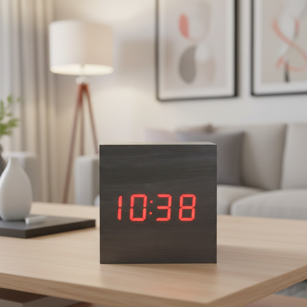 LED Cube Alarm Clock For Modern Mornings And Desk Use | Temsk