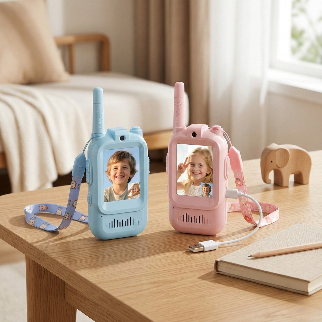 Video Walkie Talkies for Kids Ages 3 to 6 for Playtime Communication | Temsk