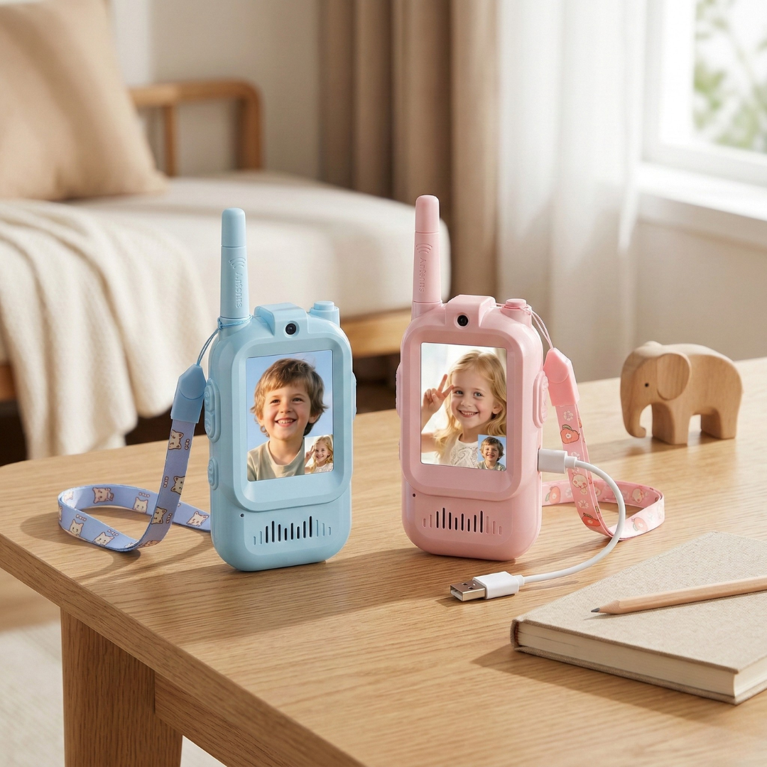 Video Walkie Talkies for Kids Ages 3 to 6 for Playtime Communication | Temsk