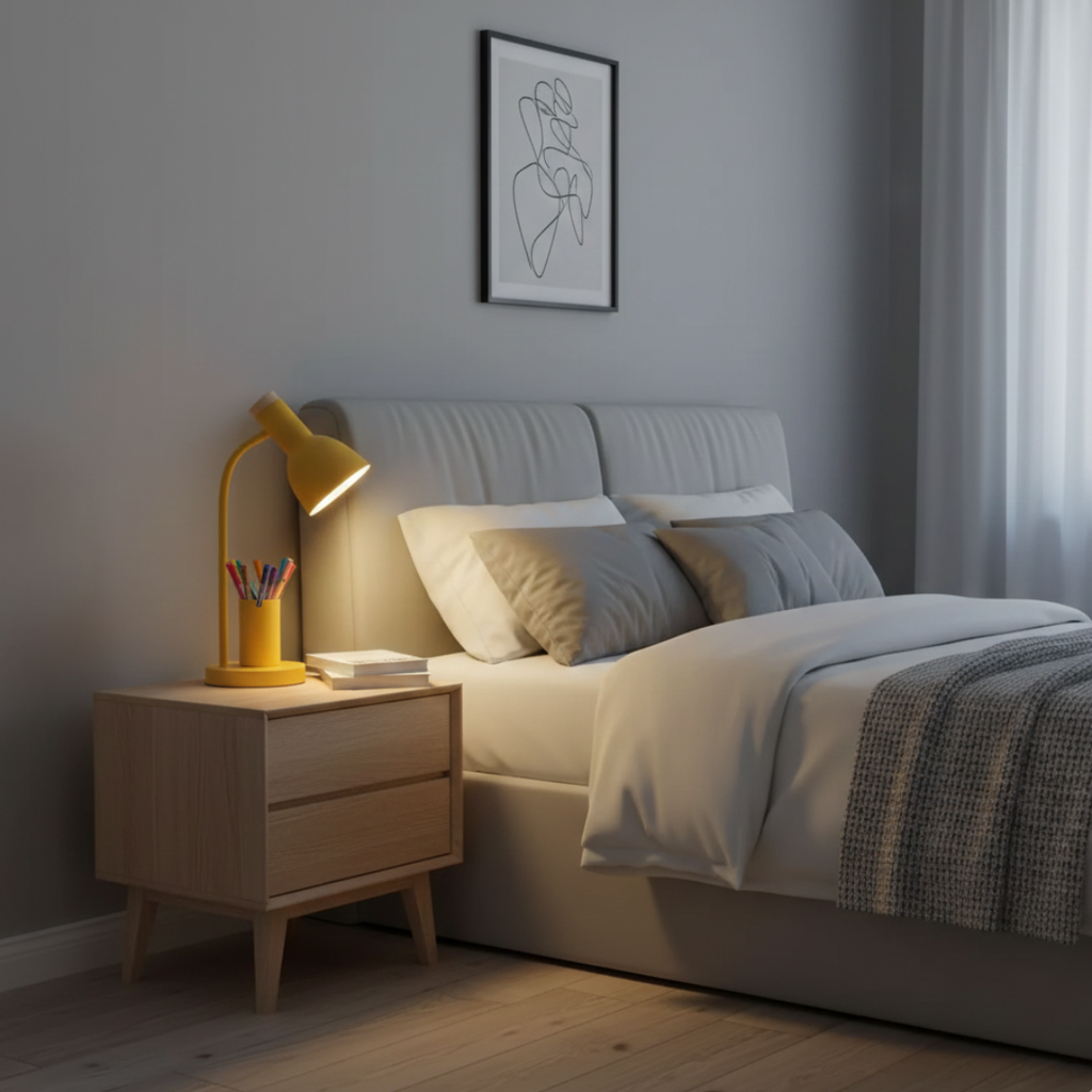 Lampada da tavolo LED con portapenne per scrivania e spazio di lavoro | Temsk
