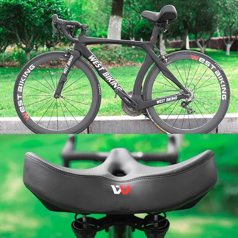AuroraCycle Ultra Wide Bike Saddle For Pain Relief On Rides | Temsk