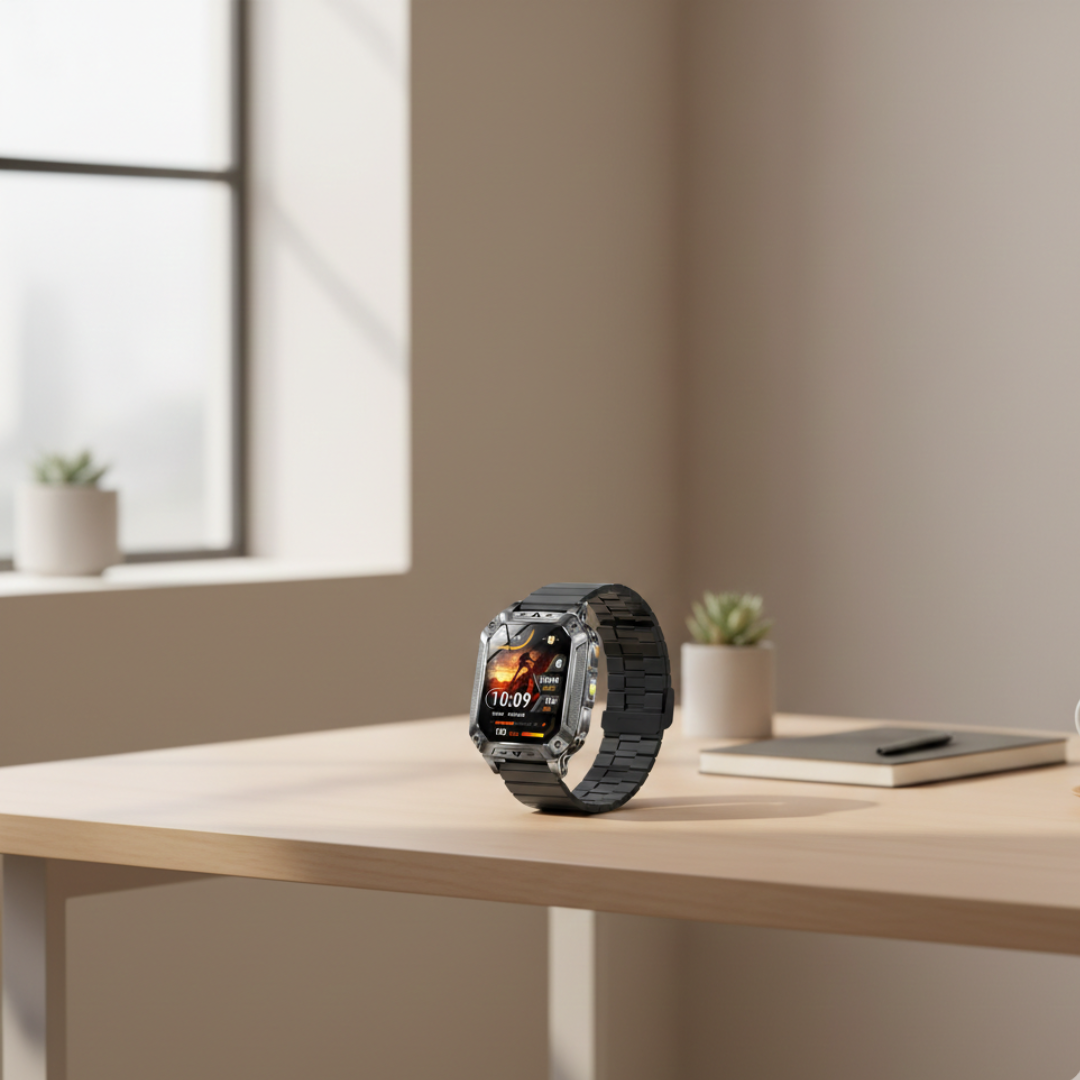 Outdoor Fitness Smartwatch With AMOLED Display, Waterproof Activity Tracker | Temsk