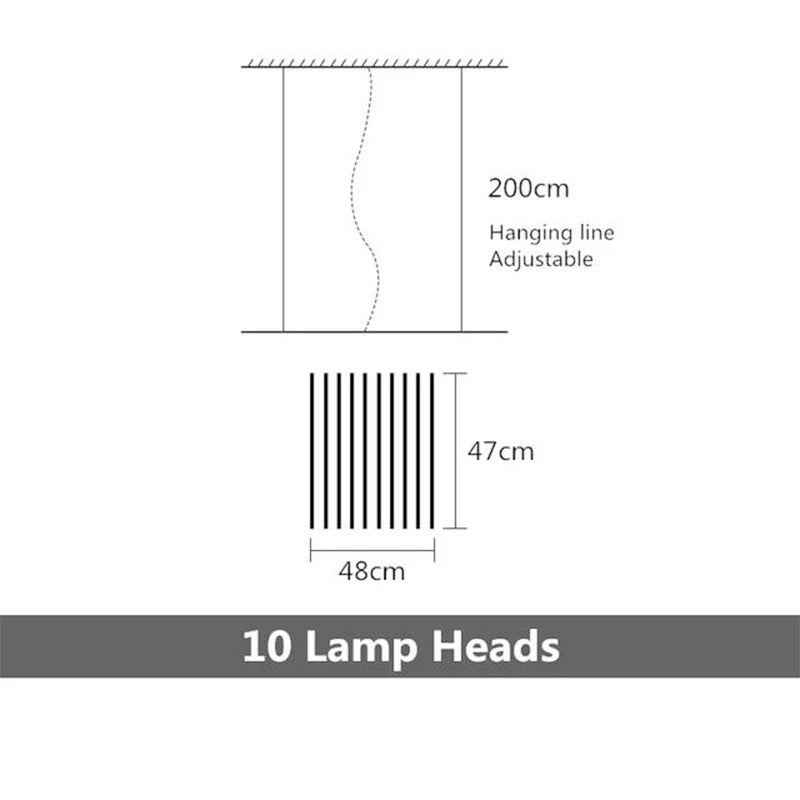 LatticeChord Chandelier Aluminum Modern Pendant With Remote And 40 E26/E27 Sockets | Temsk