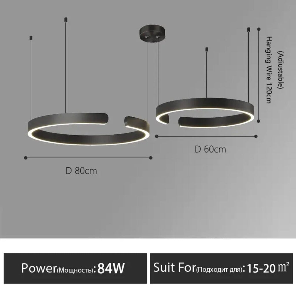 Astraelle Nordic Ring Chandelier for Modern Living Spaces | Temsk