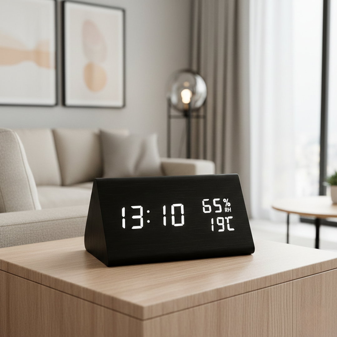 Digital Alarm Clock With LED Display For Home Or Office | Temsk