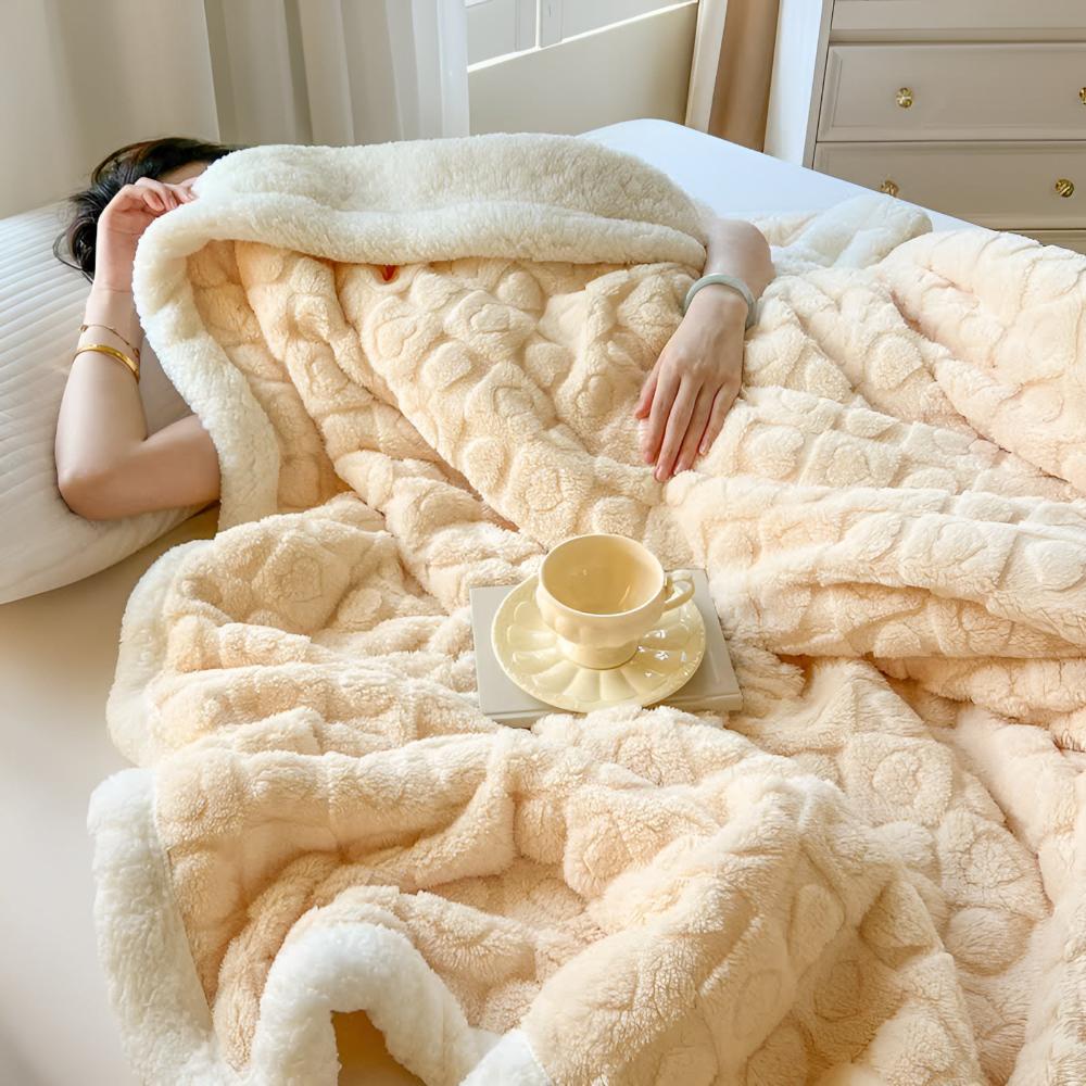 Couverture sherpa Nova Heart pour confort du salon | Temsk