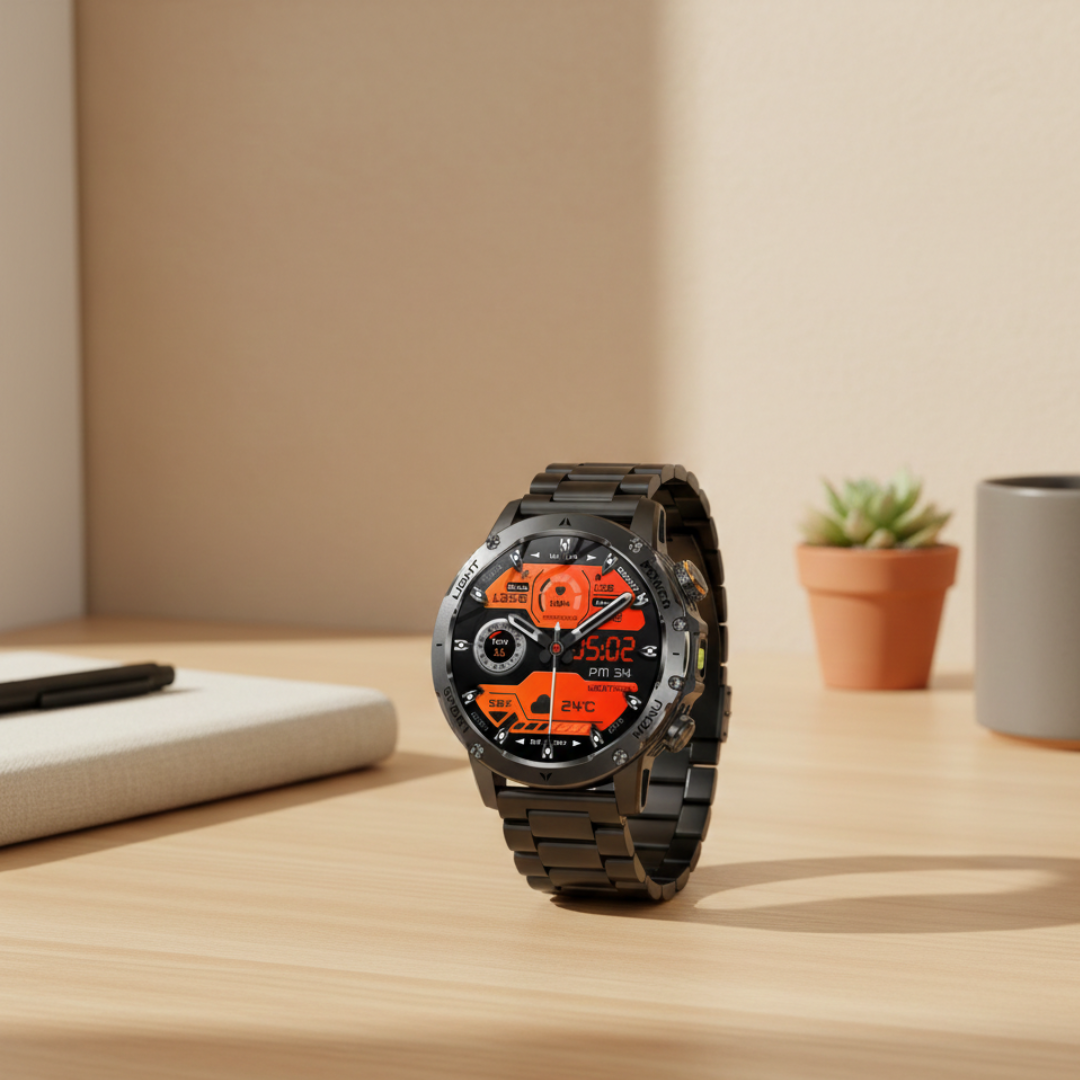 Rugged Outdoor Smartwatch With Waterproof Tactical Design And Long Battery Life | Temsk