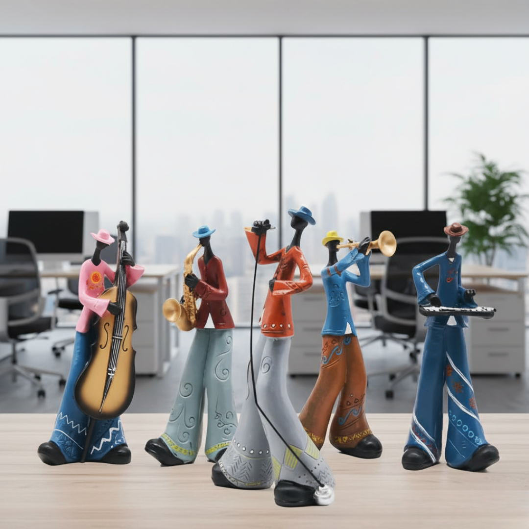 Elegant Abstract Jazz Music Resin Sculpture Figurine | Temsk