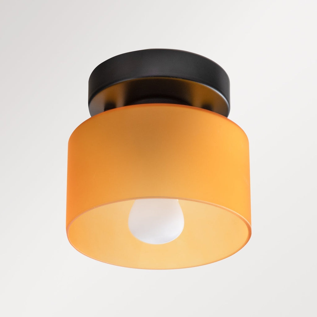 Amber glas retro loftslampe E27/E26 til køkken, gang og stue | Temsk