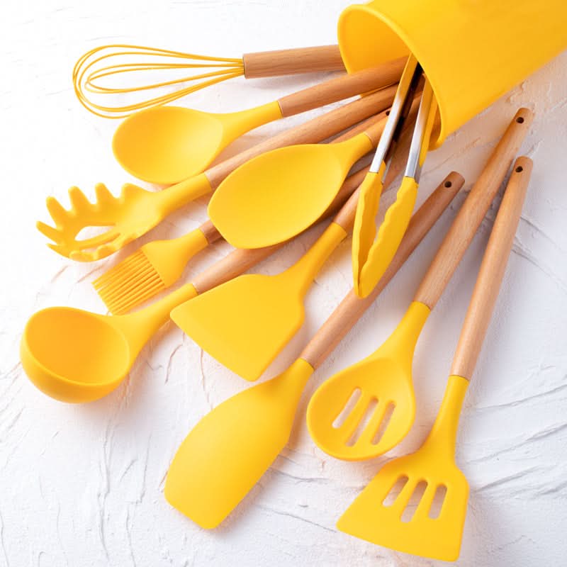 Silicone Kitchen Utensil Set With Heat Resistant Design And Style | Temsk