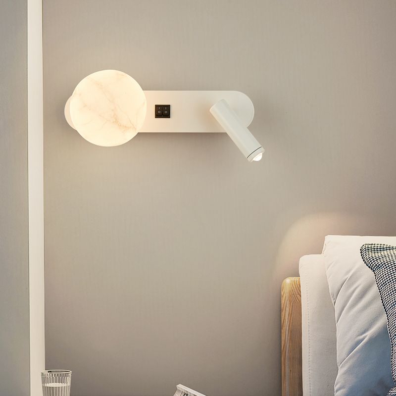 LunarBeam Wandleuchte Duo mit Umgebungslicht und verstellbarem Spot für nordisches Schlafzimmer | Temsk