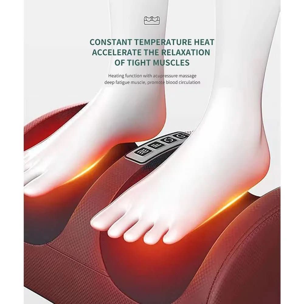 Auralux Shiatsu Foot Massager With Heat Function, 12 3D Massage Balls And Timer | Temsk