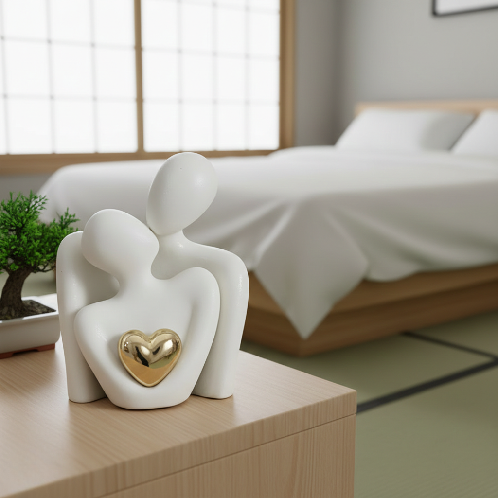 Abstract Couple Sculpture Figurine In Modern Minimalist Style | Temsk