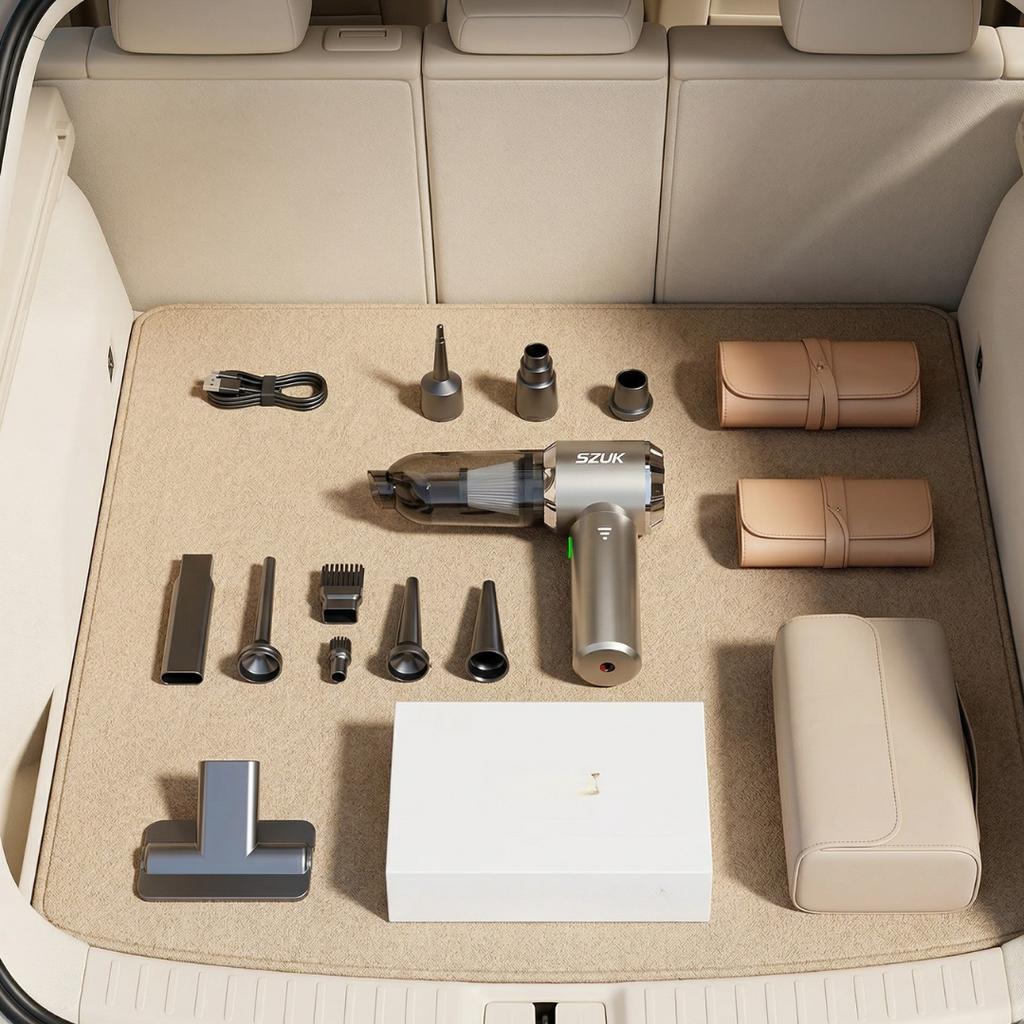 Compact Handheld Car Vacuum Cleaner For Car Interiors | Temsk