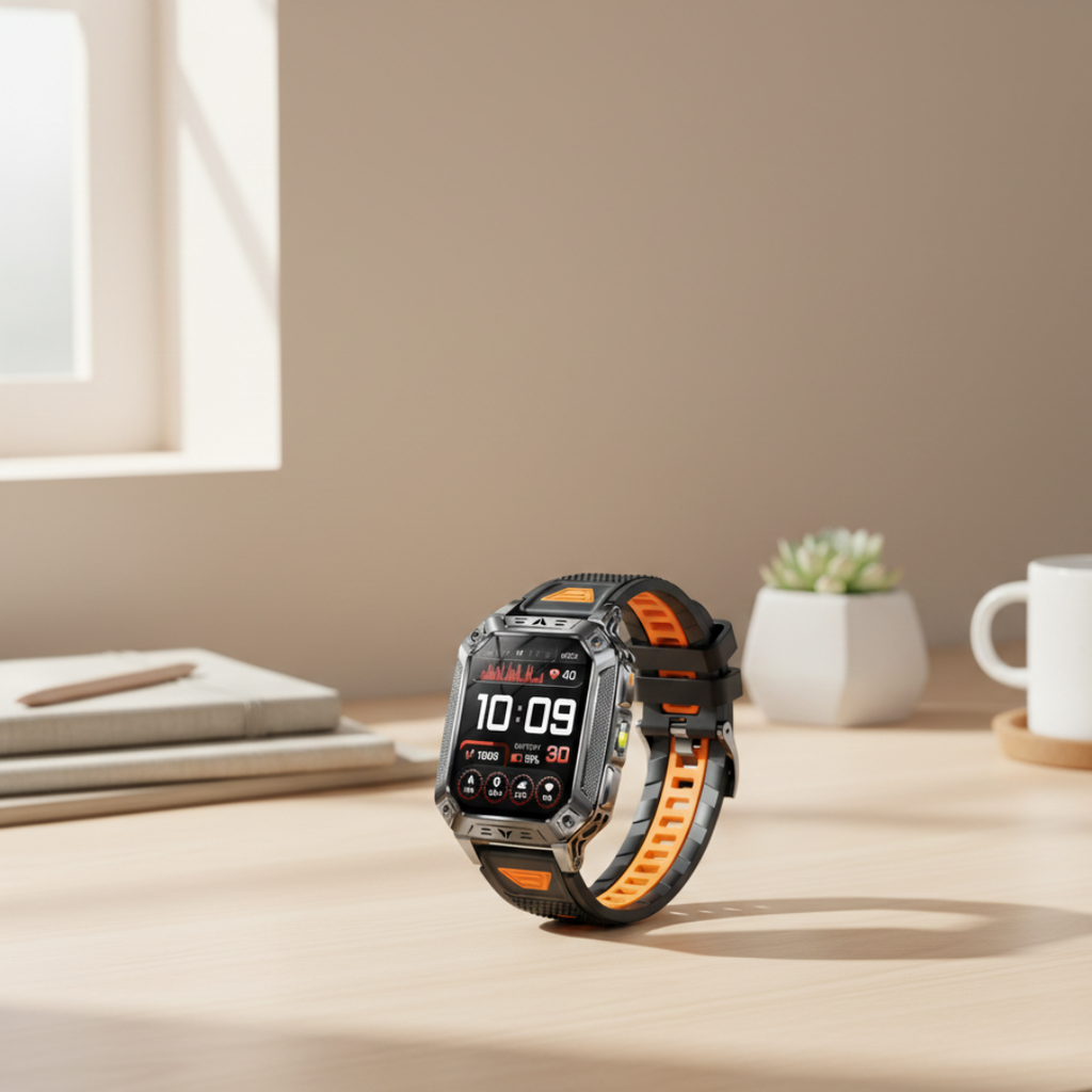 Outdoor Fitness Smartwatch With AMOLED Display, Waterproof Activity Tracker | Temsk