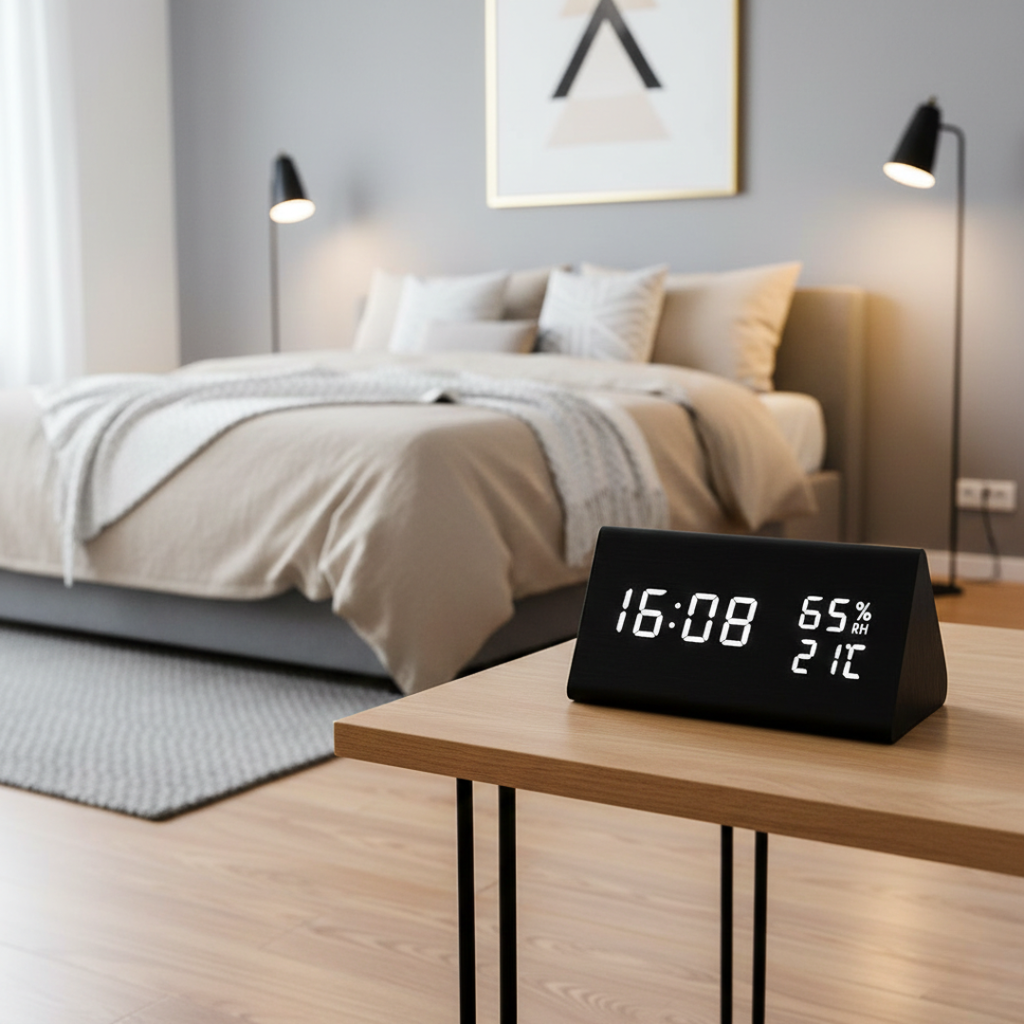 Digital Alarm Clock With LED Display For Home Or Office | Temsk