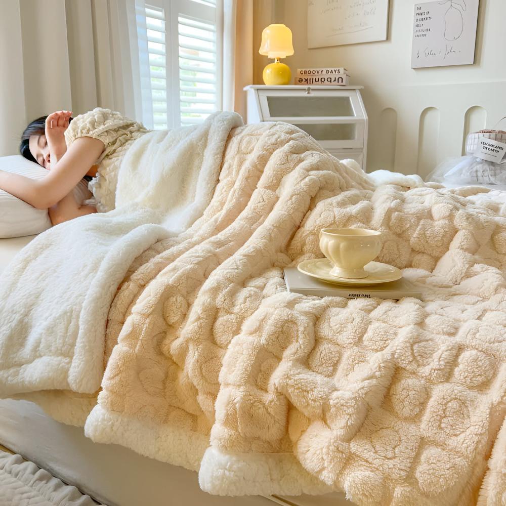 Couverture sherpa Nova Heart pour confort du salon | Temsk
