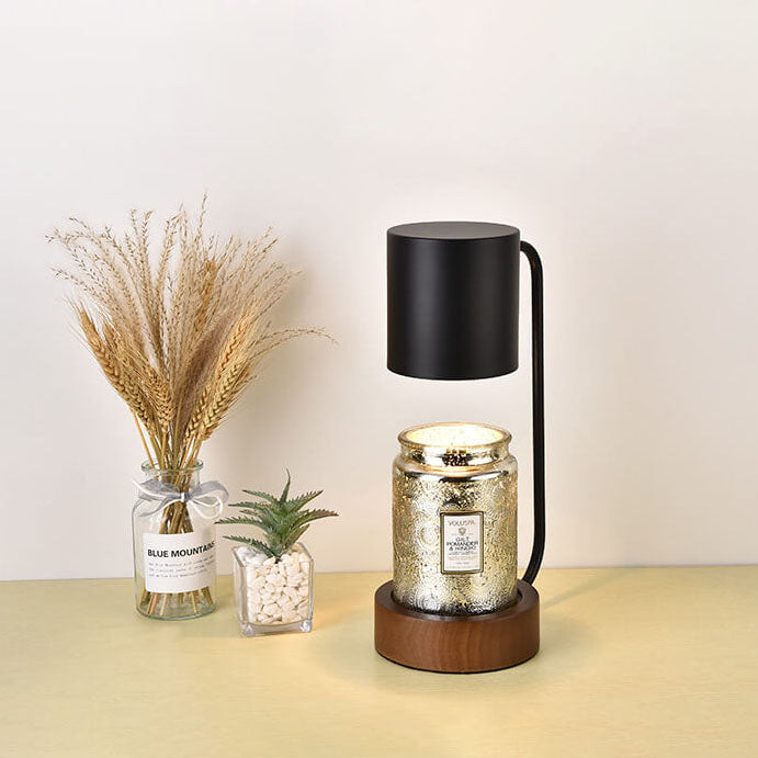 Japanische minimalistische Tischlampe aus Holz und Metall | Temsk