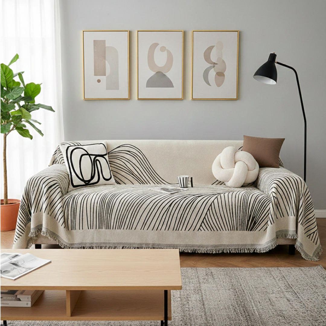 Reversible Jacquard Sofa Cover For Everyday Living Spaces | Temsk