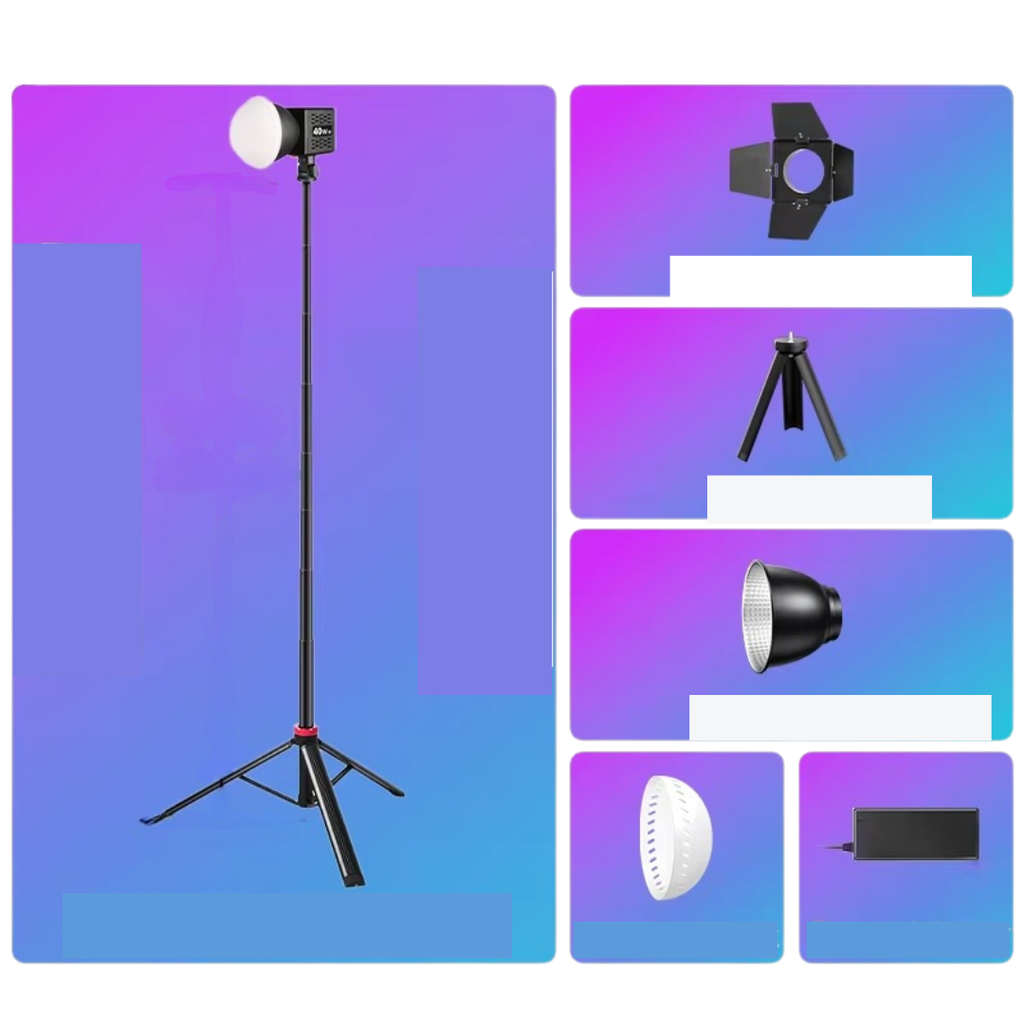 Portable RGB Video Light for Photography and Streaming | Temsk