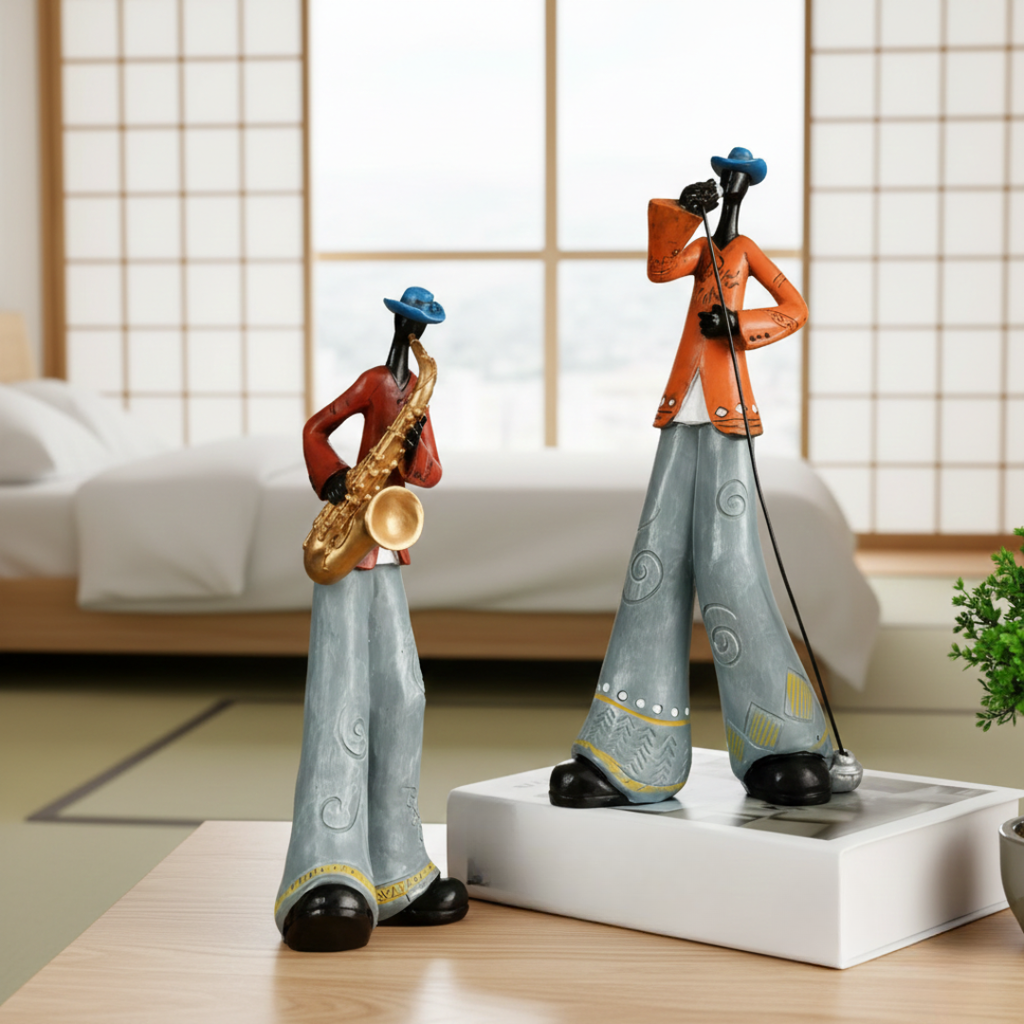 Elegant Abstract Jazz Music Resin Sculpture Figurine | Temsk