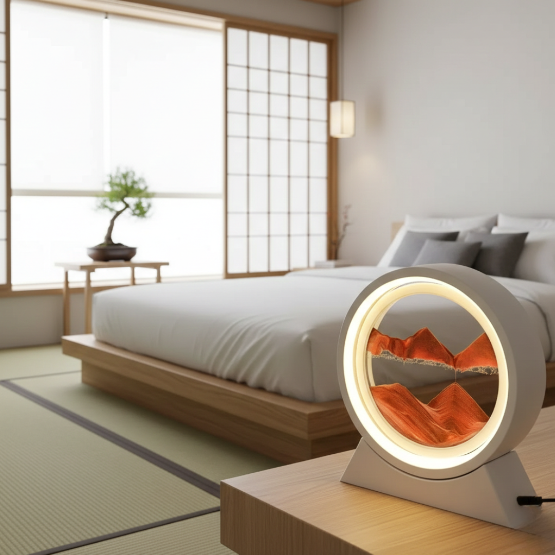 Table Lamp With Moving Sand Art | Temsk