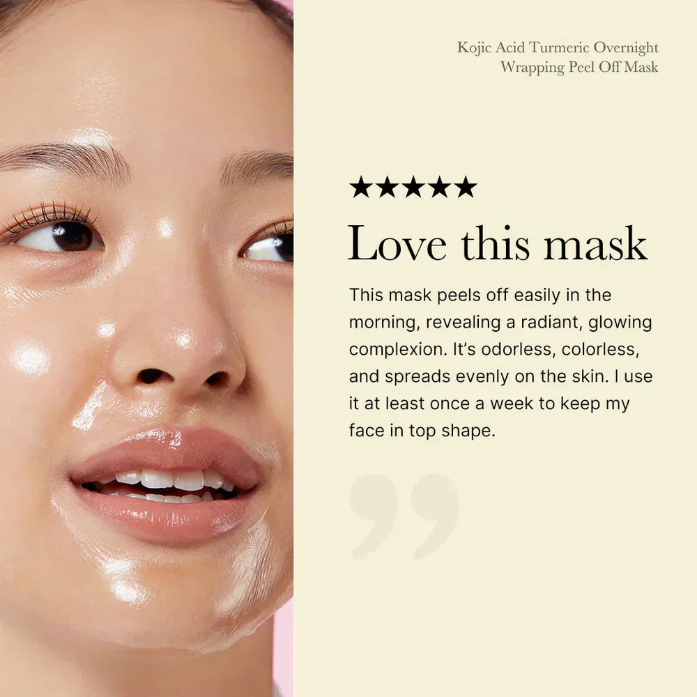 Noční maska na obličej s kyselinou kojovou a kurkumou | Temsk