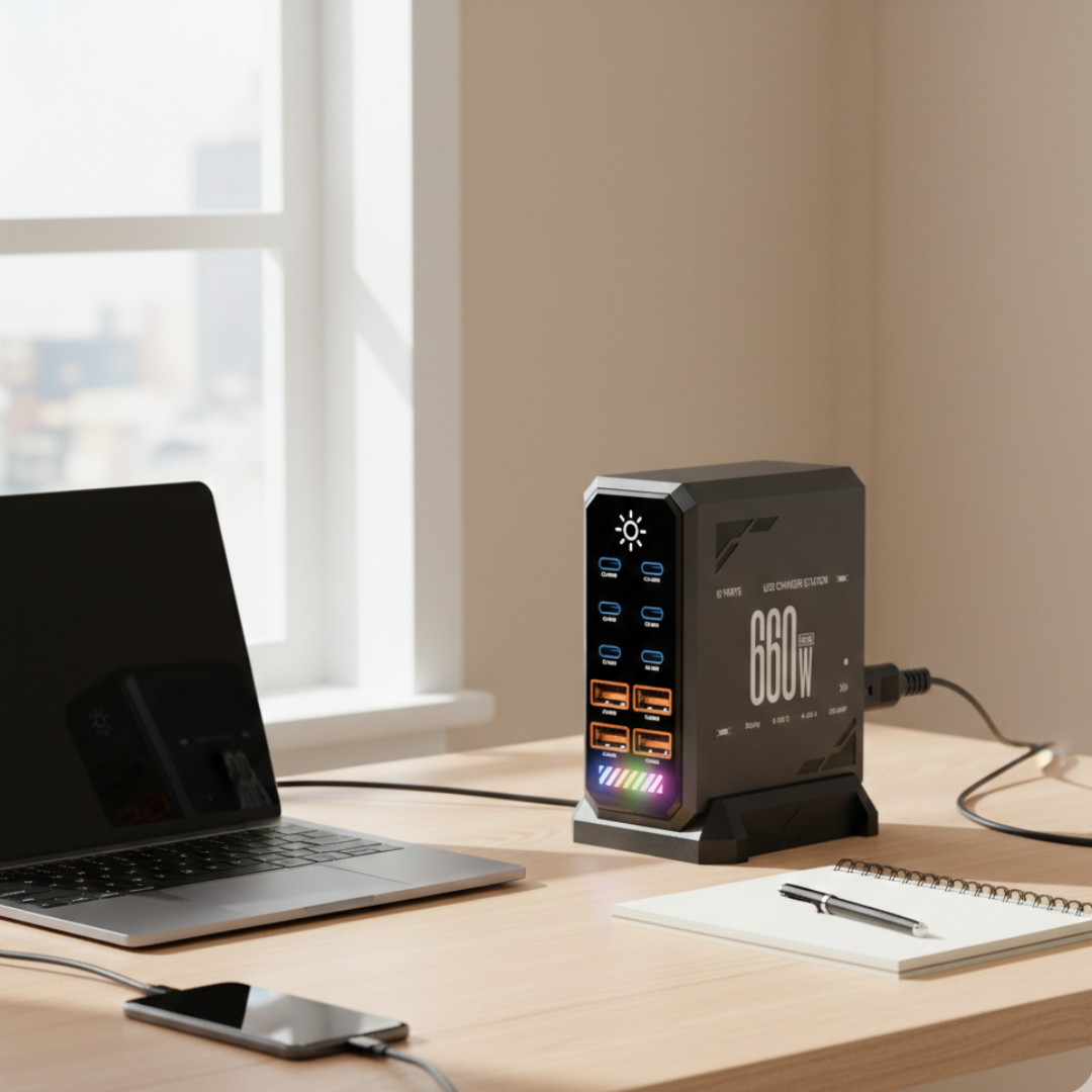 USB-C Charging Station for Multiple Devices and More | Temsk