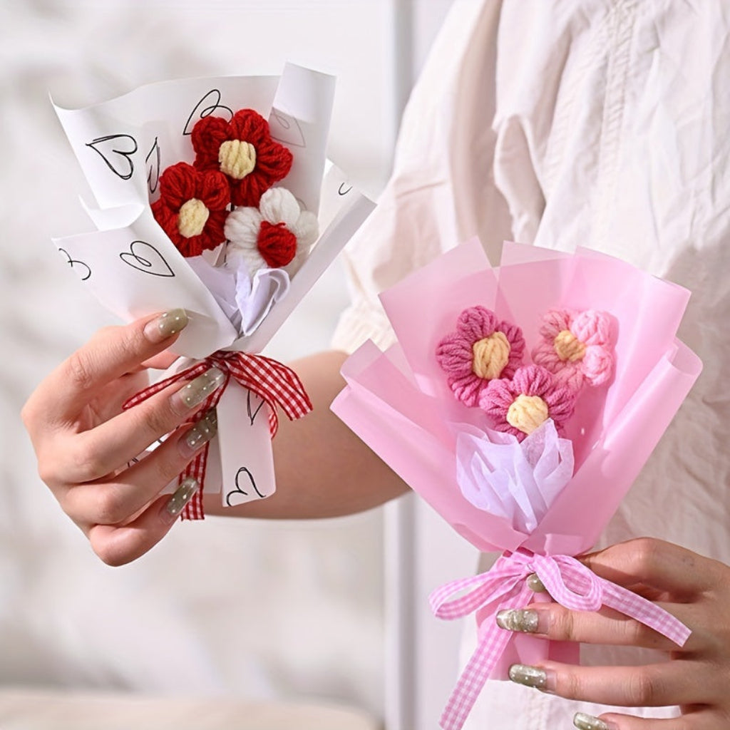 Handmade Mini Wrapped Floral Bouquet For Mother's Day Gift Decor | Temsk