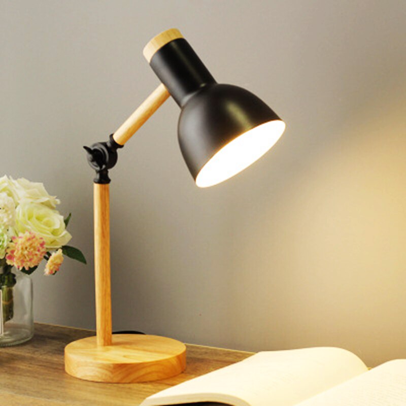 Nordische Holz-LED-Schreibtischlampe mit minimalistischem skandinavischem Licht | Temsk