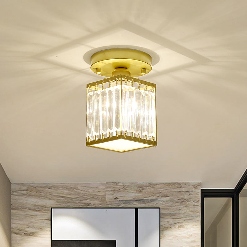 Kristall-Eingangsbereich-Deckenleuchte, moderne halb eingebaute Leuchte für eleganten Eingang | Temsk