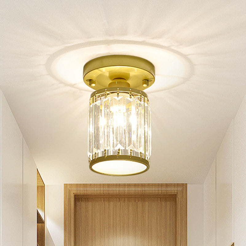 Kristall-Eingangsbereich-Deckenleuchte, moderne halb eingebaute Leuchte für eleganten Eingang | Temsk