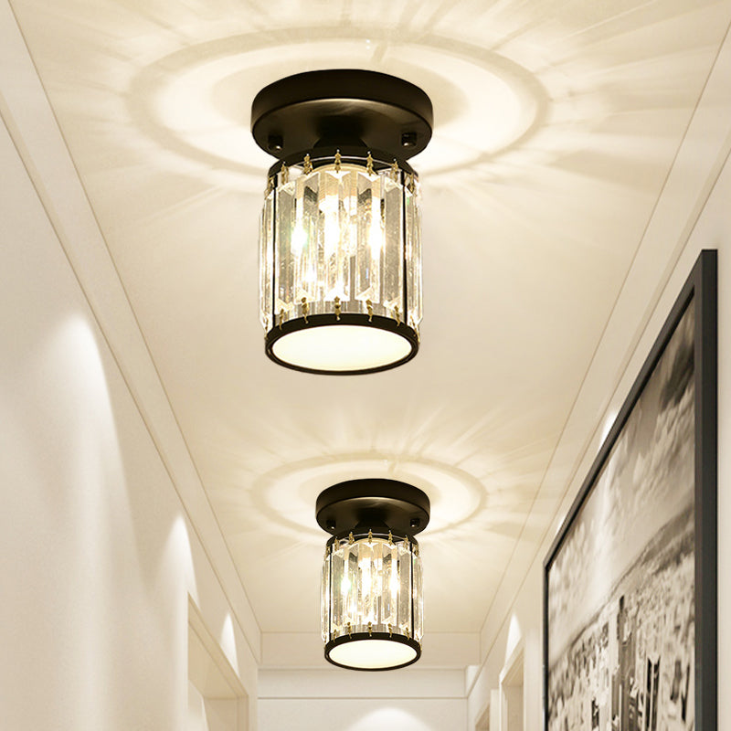 Kristall-Eingangsbereich-Deckenleuchte, moderne halb eingebaute Leuchte für eleganten Eingang | Temsk