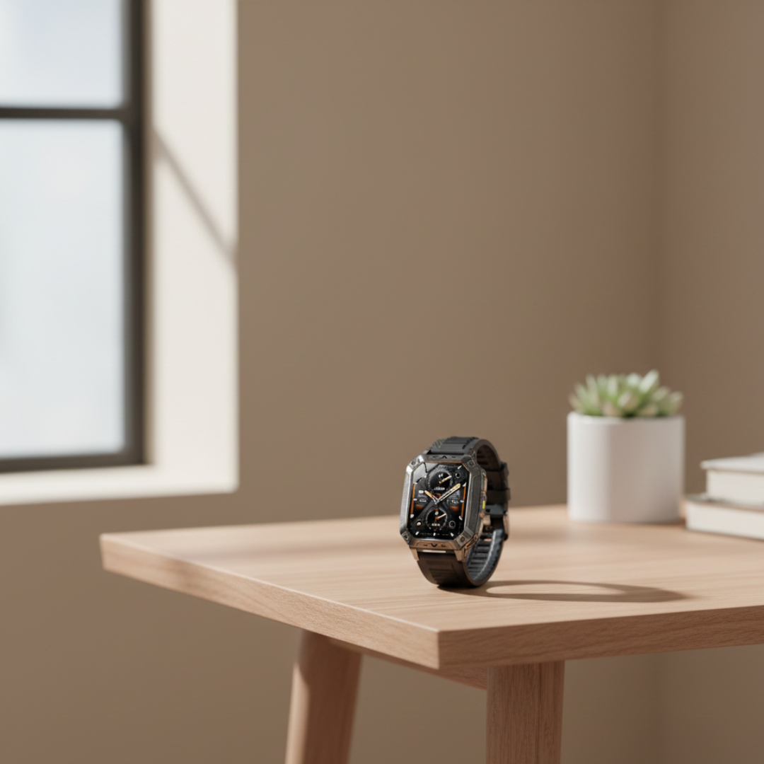 Outdoor Fitness Smartwatch With AMOLED Display, Waterproof Activity Tracker | Temsk