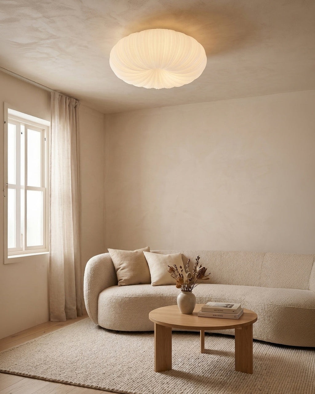 Iris Scandinavian Dimmable Ceiling Light With Metal And Acrylic Remote Control | Temsk