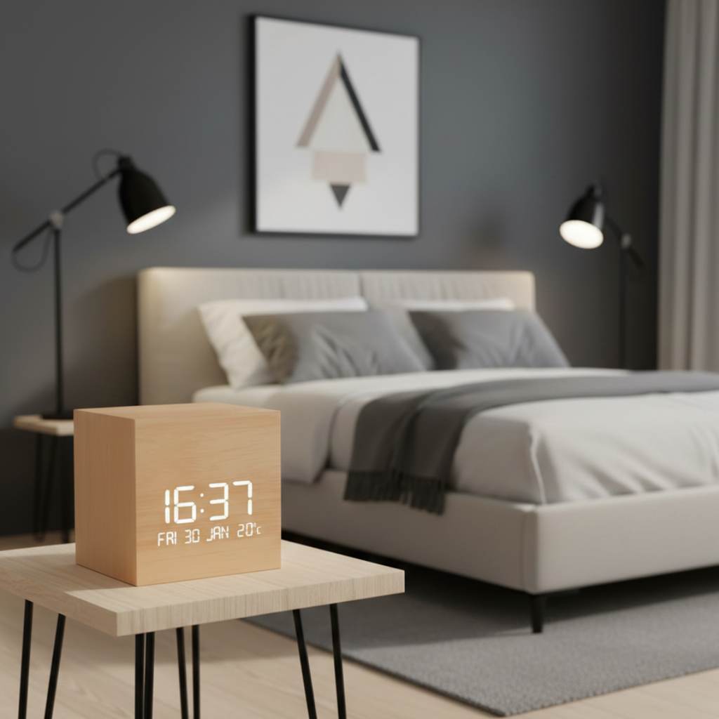 LED Cube Alarm Clock For Modern Mornings And Desk Use | Temsk