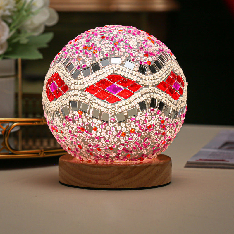 LumaNest Glass LED Table Lamp With Dimmable Glow for Cozy Rooms | Temsk