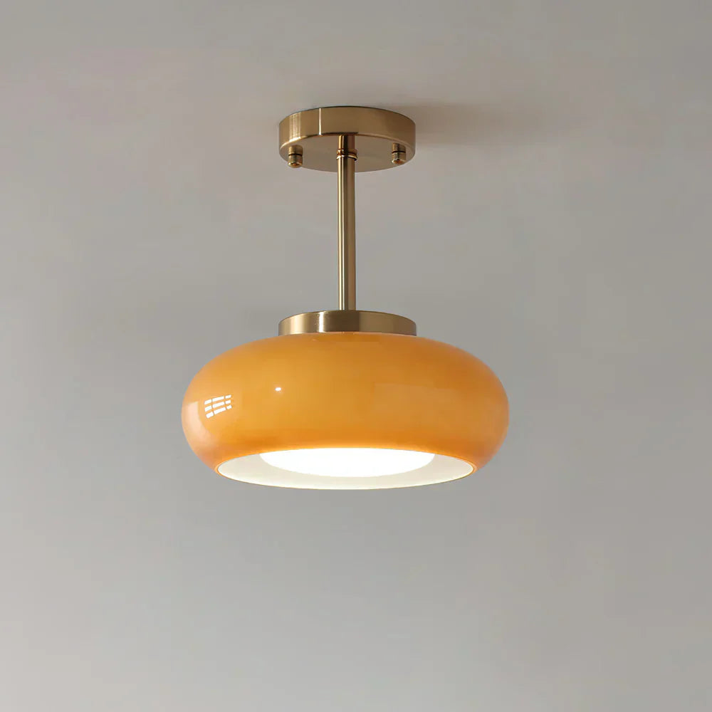 Bauhaus Glass Ceiling Light, Disc Form Light Fixture | Temsk