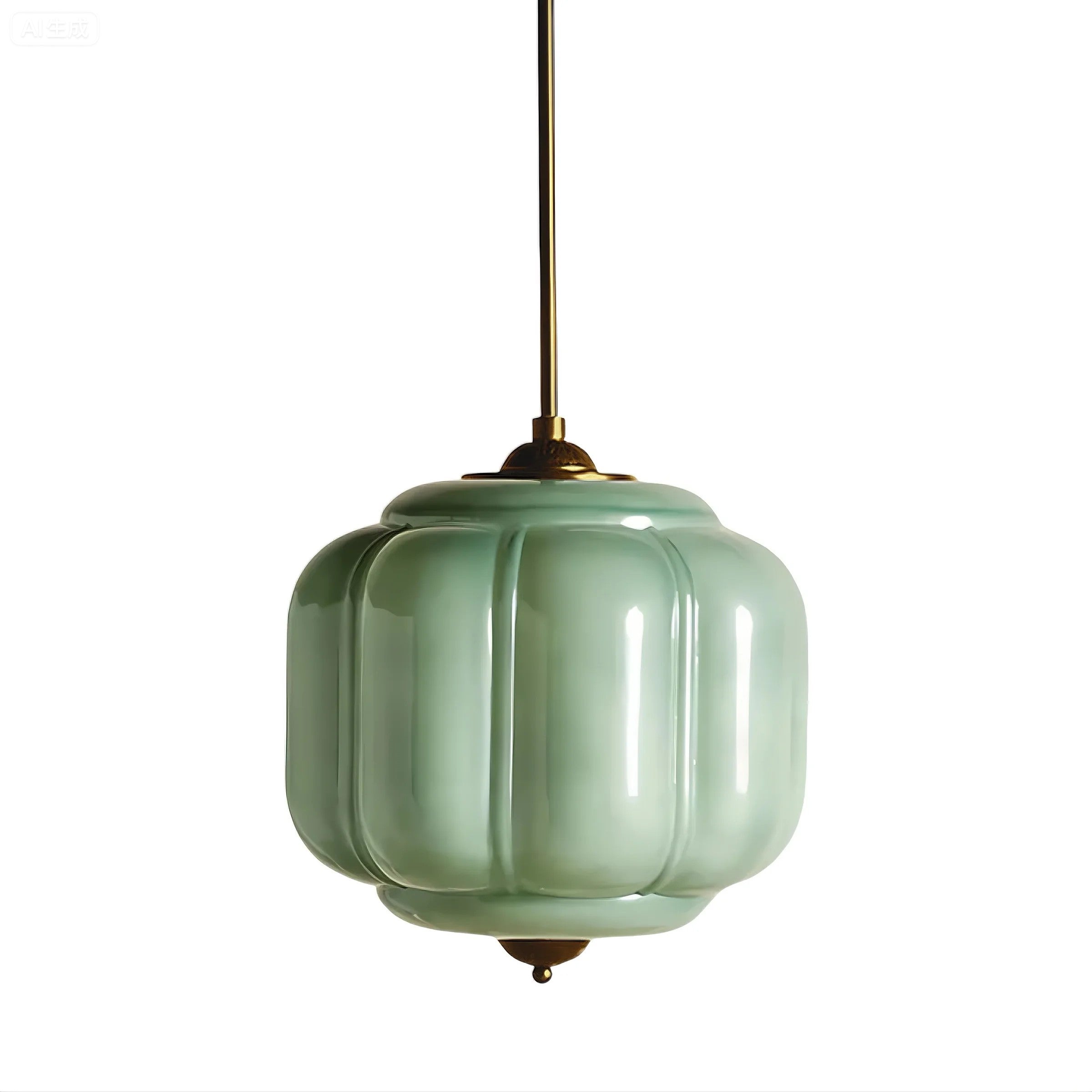 Vintage Glass Pumpkin Pendant Ceiling Light Fixture | Temsk