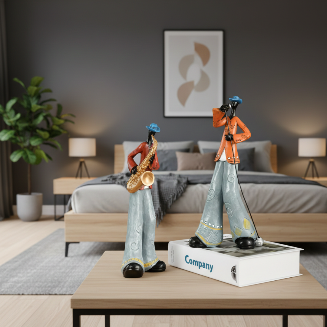 Elegant Abstract Jazz Music Resin Sculpture Figurine | Temsk