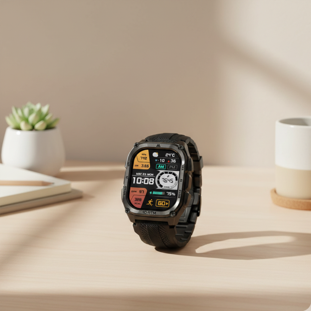 Military GPS Smartwatch Rugged Outdoor Watch With AMOLED Display | Temsk