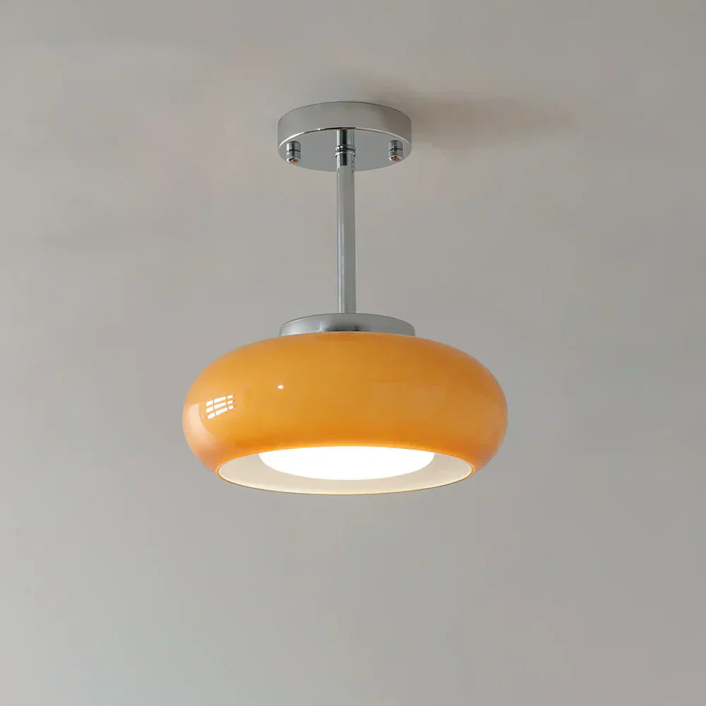 Bauhaus Glass Ceiling Light, Disc Form Light Fixture | Temsk