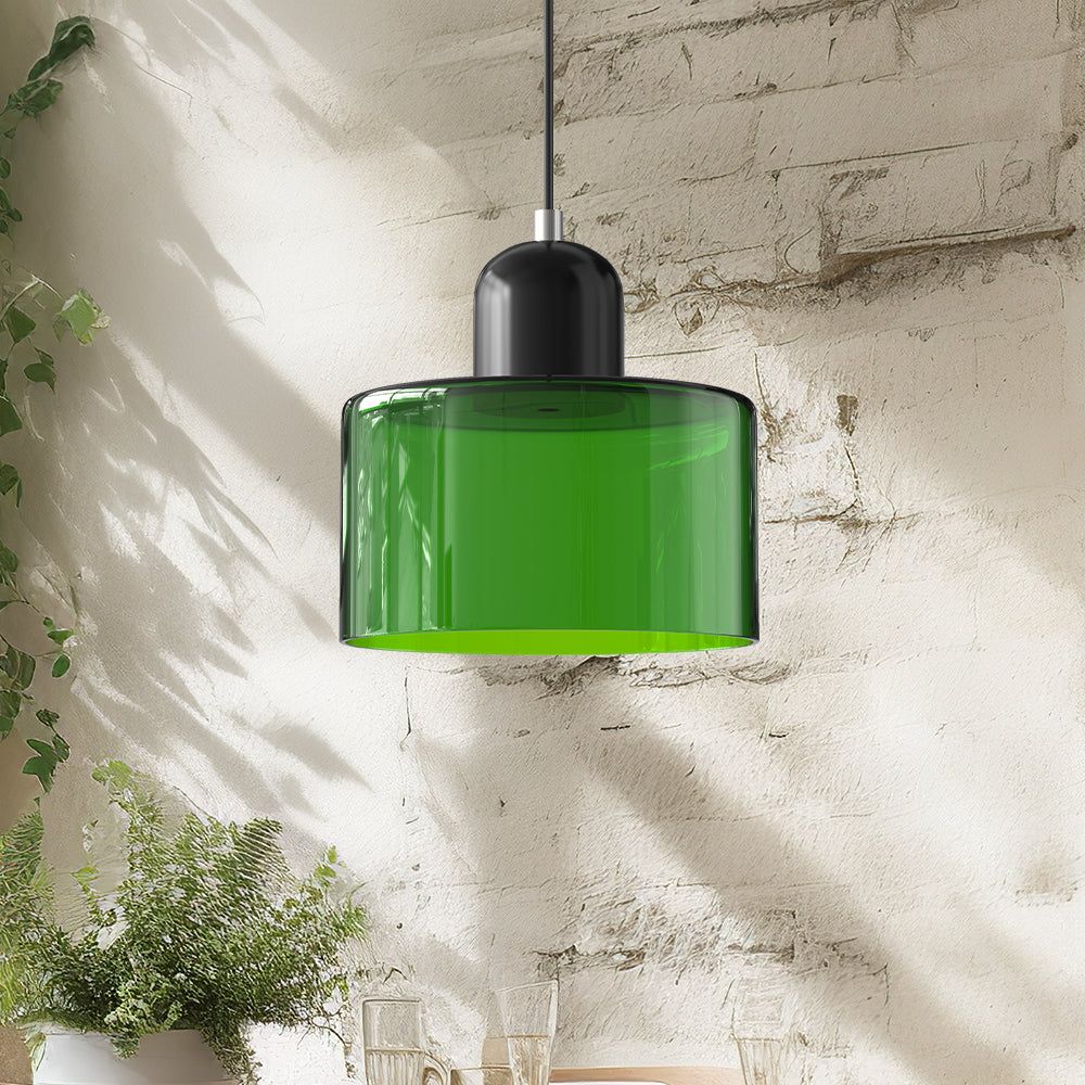 Bauhaus Glas-Pendelleuchte mit lebendiger modernistischer Farbe | Temsk