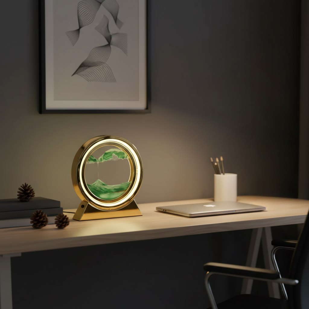 Table Lamp With Moving Sand Art | Temsk
