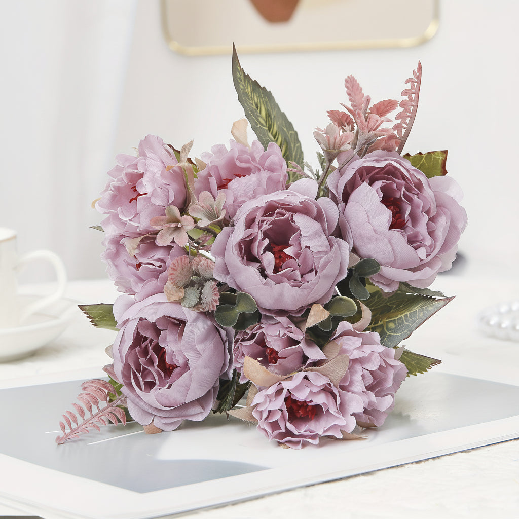 Artificial Peony Mothers Day Bouquet For Home Decor | Temsk