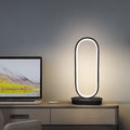 Luminova Compact Oval Lamp With Iron Finish For Modern Rooms | Temsk
