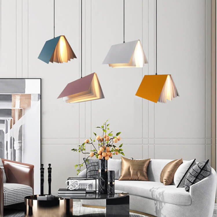 Fliegende Buch-Hängeleuchte moderne offene Buch-Deckenlampe | Temsk