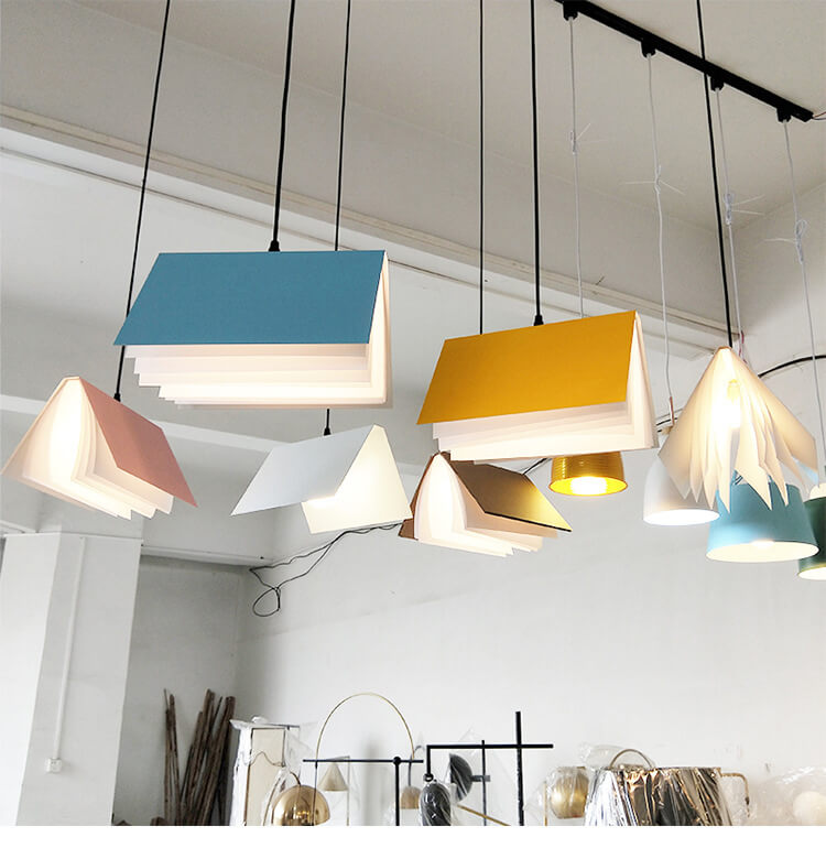 Fliegende Buch-Hängeleuchte moderne offene Buch-Deckenlampe | Temsk